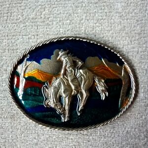 Vintage Bronco Rider Belt Buckle